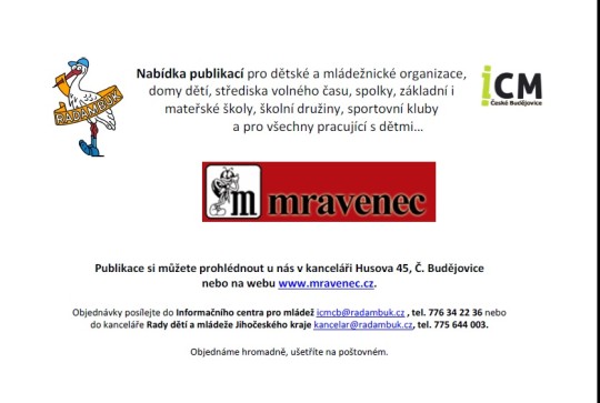 Publikace nakladatelství www.mravenec.cz k objednání v kanceláři RADAMBUK