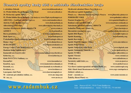 Brožura členských spolků RADAMBUK 5-2016