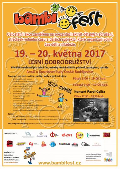 Plakát BAMBIFEST 19.-20.5.2017 České Budějovice