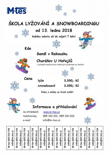 13.1.2018 - M-tes- Škola lyžování a snowboardingu