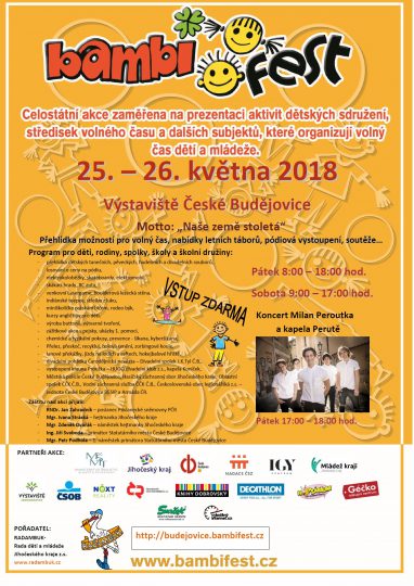 Pozvánka BAMBIFEST 25.-26.5.2018 České Budějovice